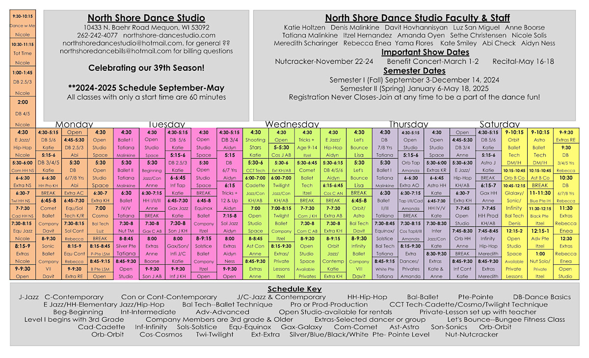 schedule